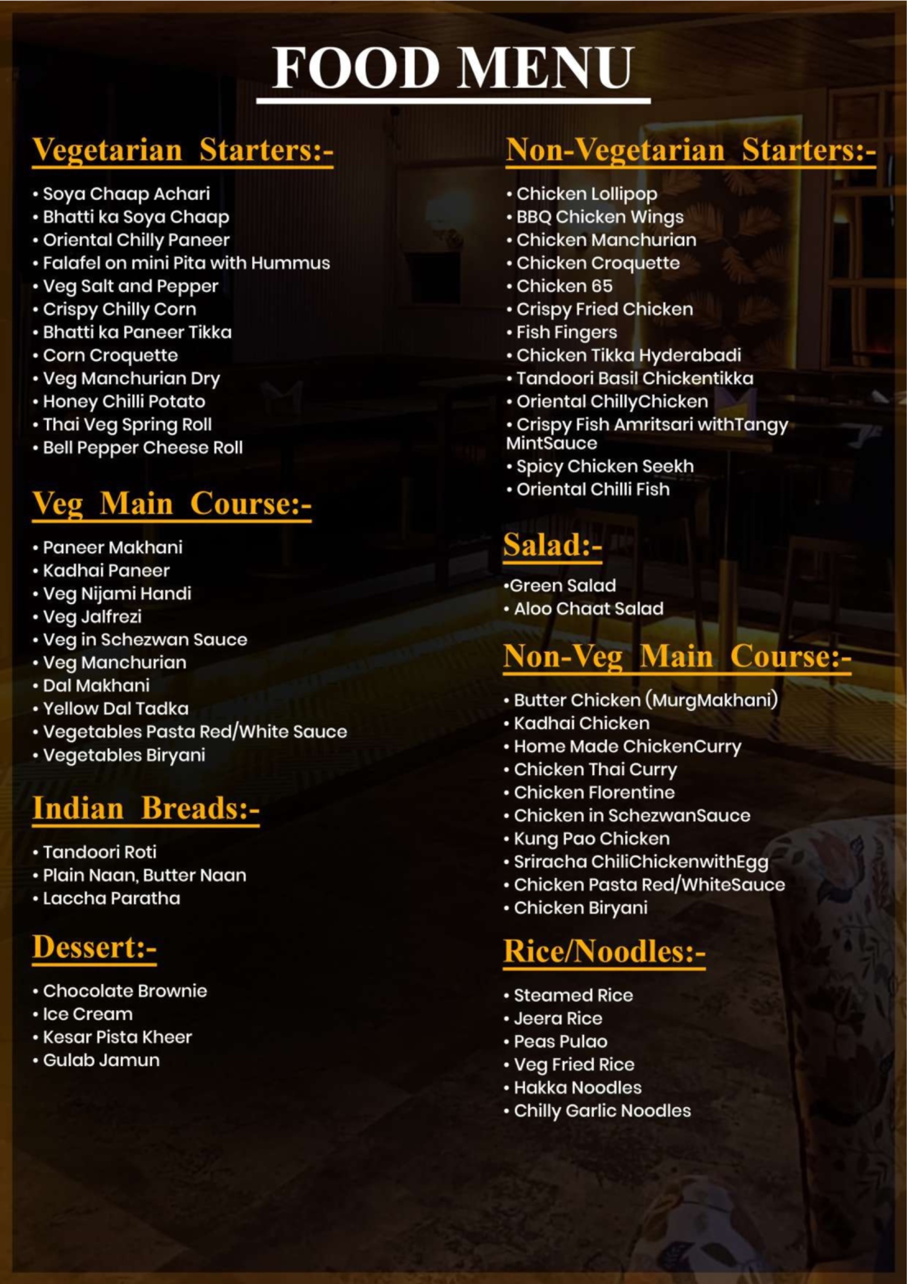 Food Menu
